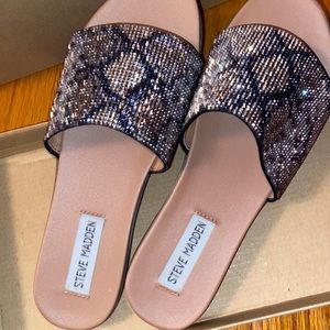 Steve Madden Leopard Sparkle Sandals 🖤🤍🤎